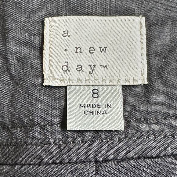 A New Day Women's‎ High-Rise Pleated Eyelet Cotton Short Black Size 8 Cottage - Picture 6 of 9